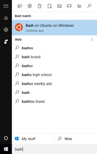 PASSO 8 - ESCOLHER APP "UBUNTU ON WINDOWS"